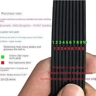 MYruN V-Belt Treadmill Belt Drive Belt 230J/PJ584 240J/PJ610 3/5Ribs Rubber Multi Groove Belt Multi Wedge Treadmill Motor Bike Fitness MYruN (Size : 305J-PJ775, Style : 1PC_8RIBS)