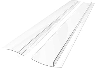 Linda'S Essentials Silicone Stove Gap Covers (2 Pack), Heat Resistant Oven Filler Seals Gaps Between Stovetop And Counter, Easy To Clean Guard (25 Inches, Clear)