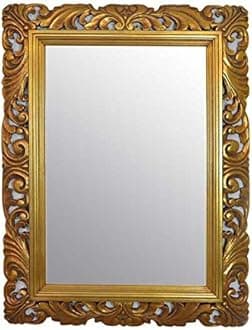 FRAMES BY POST 4FT X 3FT (122cmx92cm) Large Gold Hairdressors Salon Carved Solid Wood Frame Beautiful Antique Design Ornate Shabby Chic Over Mantle Big Wall 24" x 36" Mirror Glass Size