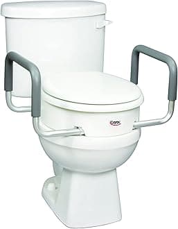 Carex Health Brands Toilet Seat Elevator with Handles for Standard Round Toilets