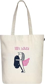 Ecoright Tote Bag for Women with Zipper, Small Tote Bag, Canvas Bag, Reusable Cotton Bag for Beach, Grocery, School & Work