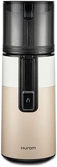 Hurom H400 Cold Press Juicer Machine, Award Winning Masticating Slow Juicer, Easy to Clean, Strainer & Hands Free with Self Feeding, Wide Mouth Hopper, Easy Assembly (Two-Tone Beige)