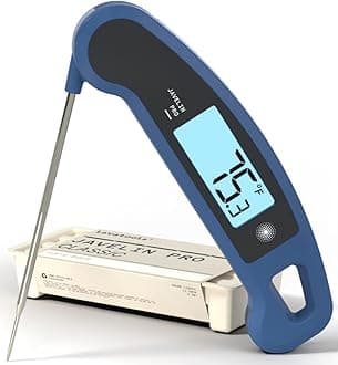 Lavatools PX1D Javelin PRO Duo Ultra Fast Professional Digital Instant Read Meat Thermometer for Grill and Cooking, 110cm Probe, Auto-Rotating Backlit Display, Splash Resistant – Maize