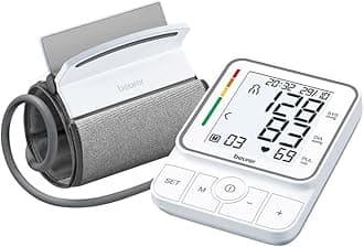 Beurer BM 51 EasyClip upper arm blood pressure monitor with innovative clip cuff for easy application with just one hand movement, fully automatic blood pressure and pulse measurement on the upper arm