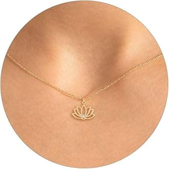 14K Gold Plated Necklaces for Women - Dainty Butterfly, Star of David, Moon and Star, Sun, Lotus, Infinity, Hummingbird, Bee,Boots,Chill,Sunflower Pendant Designs - Elegant Jewelry for Women