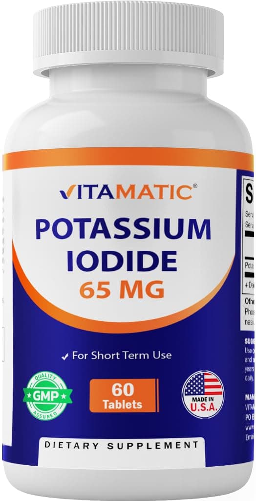 Potassium Iodide 65 mg per Serving - 60 Tablets - KI Pills