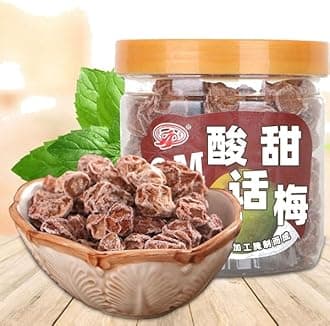 Sour and sweet dried plums 105g/can, ready to eat when opened, traditional Chinese cuisine, preserved fruits, casual snacks, fruit preserves, snack gift packs, nostalgic snacks (2 cans)