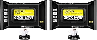 Leather Cleaner Wipes 30 Count (Pack of 2), Leather Clean Condition Protect Wipes for Vinyl, Apparel Furniture Auto Car Interior Shoes Boots Bags