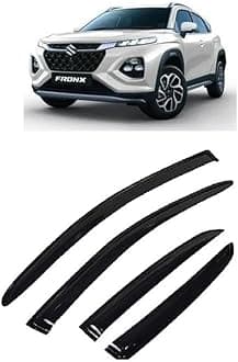 Car Rain Wind Door Visor Non Breakable Deflector Compatible with Maruti FRONX