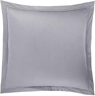 Triomphe Platine (Platinum Grey) Euro 26 x 26 in Sham - Extra Soft and Warm Luxury Sheets, 100% Natural Organic French Bed Linens - Breathable and Durable