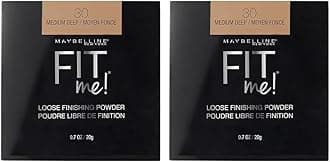 MAYBELLINEFit Me Loose Setting Powder, Face Powder Makeup & Finishing Powder, Medium Deep, 1 Count (Pack of 2)