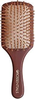 - Wooden hair brush for Women & Men Boar Bristle Wooden Paddle for men women Curly hair brush for hair growth with flat paddle brush (premium Dark Wood, Brown)