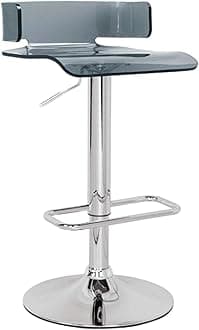 Rania Swivel Adjustable Bar Stool in Gray