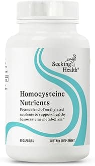 Homocysteine Nutrients - Supplement Formula with L-Methylfolate & Vitamin B12, B6 & B2 - Supports Healthy Cognition & Brain Function - Aids Homocysteine Metabolism - 60 Capsules