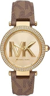 Michael Kors Women's Watch Parker, 33 mm Case Size, Three Hand Movement, Stainless Steel Strap