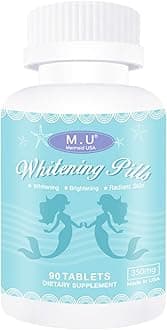 M.U Magic Whitening Pills for Skin - Supplement -3 Times Better Than glutathione - Focus on Clear Glossy Brightening and Smoothy Skin Support - Dark Spot Remover Acne & Acne Scar Remover - Non GMO
