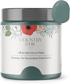 Country Chic All-in-One Chalk Paint for Furniture, Cabinets, Home Decor, Eco-Friendly, Matte Finish, Built-In Primer & Top Coat for Wood, Metal - Wanderess (Teal) - 8 oz (237 ml)