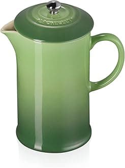 Le Creuset Stoneware Cafetière French Press with Stainless Steel Plunger, 1 Litre, Serves 3-4 Cups, Bamboo, 60706084080003
