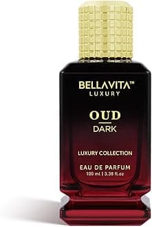 Bellavita Luxury DARK OUD Eau de Parfum | 100 ml (3.4 fl.oz.) | Perfume for Men and Women | Smokey, Grapefruit, Vetiver, and Dark wood Incense Notes | Long Lasting Unisex Fragrance