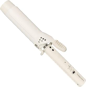 VODANA Professional GlamWave Ceramic Curling Iron, Long-Lasting Natural Curls, Instant Heat, Hair Curler, Curling Wand, Available in USA (1.4 inch, Ivory)
