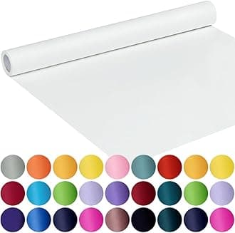 SMART&CASUAL Craft Paper Roll 17.8" x 760" Kraft Paper White Easel Paper Roll for Kids Gift Wrapping Art Bulletin Board Paper Bouquet Flower Packing Painting Drawing Floor Covering Poster Chart Paper