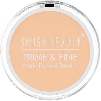 Swiss Beauty Prime & Fine Matte Pressed Powder, Face Makeup, 8G (Very-Natural)