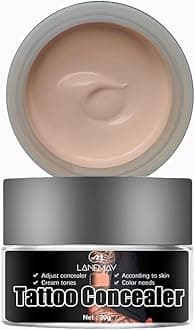 Tattoo Cover Up, Invisible Waterproof Concealer,Long Lasting Professional Skin Makeup Concealer Kit for Body Leg Tattoo, 2 Colors,30g,Light, Brown