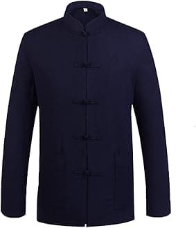 ZooBooChinese Tang Suit for Men Kung Fu Clothing Tops Martial Art Cotton Shirt