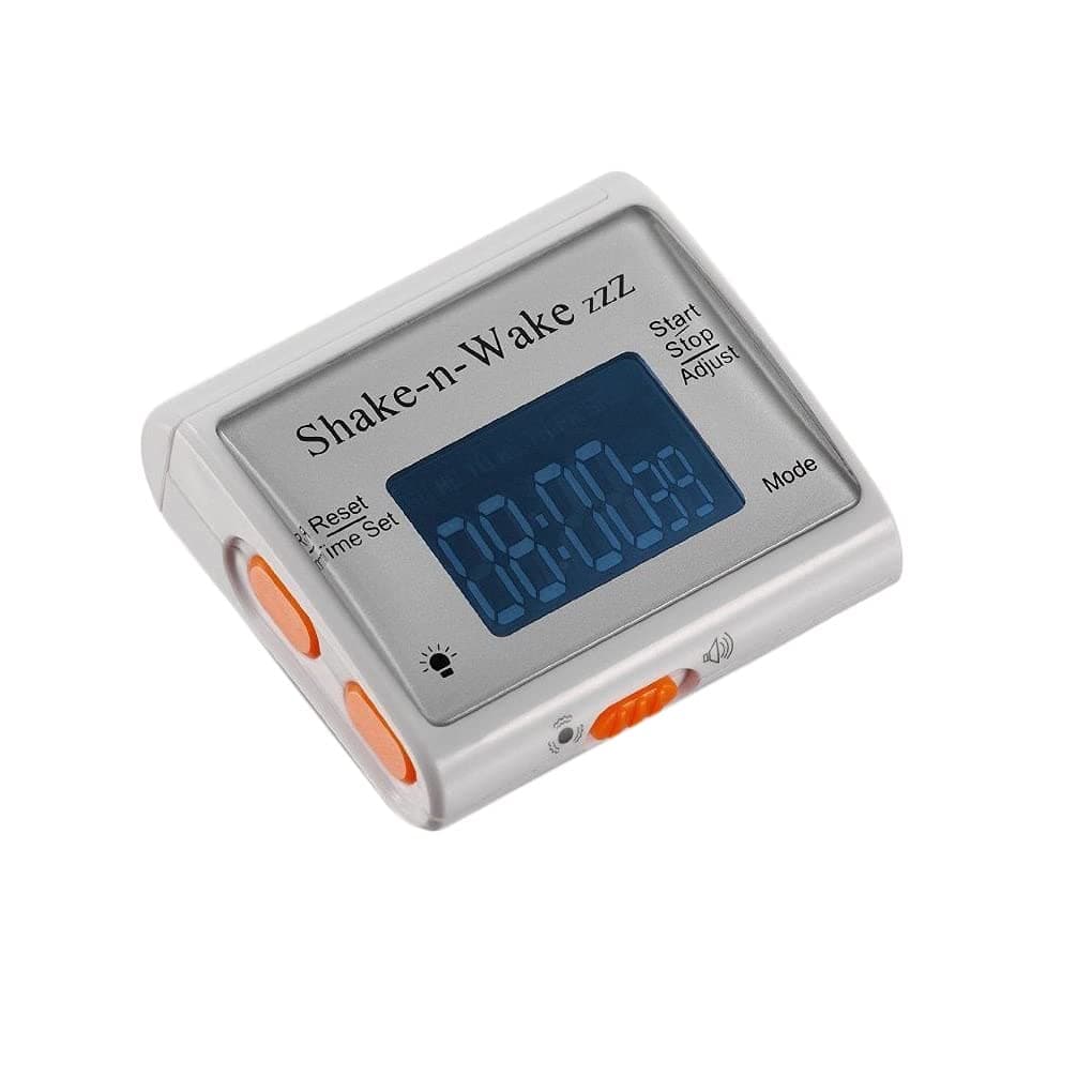 Silent Vibrating Personal Alarm Clock Shake-N-Wake (White)