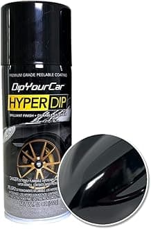 DipYourCar.com HyperDip Paint - Can of Sprayable Automotive Dip Coat - Removable Peelable Paint Protection for Cars - Piano Black Gloss Coat Spray