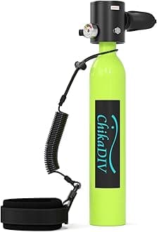 C300 Mini Scuba Tank Refillable Oxygen Cylinder with 0.5 L Capacity Scuba Tank with 5-10 Minutes Underwater Diving Gear for Diver Portable Diving and Snorkeling