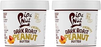 Pip & Nut - Ultimate Extra Crunchy Dark Roast Peanut Butter (1kg) | Natural Nut Butter, No Palm Oil, No Added Sugar, Hi-Oleic Peanuts, High in Unsaturated Fats, Gluten Free, Vegan, Dairy Free