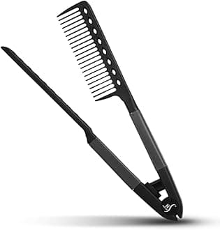 Hair Comb For Straightening - Protects Hands - No More Knots - Styles Like A Pro - Versatile Hair Styling Comb - Travel Friendly (Black, Plastic, Dry Hair, 1 Count Pack of 1)