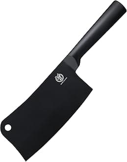 ZENG JIA DAOMeat cleaver knife, Chinese chef knife, 6.7" Kitchen meat chopper with black coating stainless sturdy handle 2025 Gift