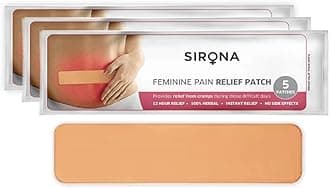 Sirona Herbal Period Pain Relief Patches - Pack of 15 | Instant Relief from Menstrual Cramps | Cool Patches with No Chemical Actives | No Side Effects