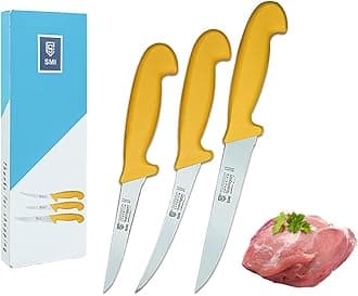 Solingen 3 Pcs Butcher Knife Set Boning Knife 5, 6 inch Butcher Knife 8 Inch for Cutting, German Steel, 1.4116 Solingen/GERMANY, Made In Solingen Germany