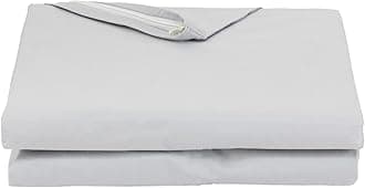 100% Cotton Zippered Futon Cover, Japanese Futon Mattress Cover, Shikibuton, Made in Japan (Full, Gray)