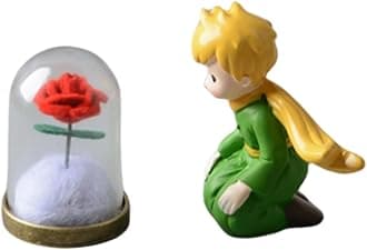 Rose Little Prince Figurine, Stylish, Healing, Tabletop, Cute, Funny Miscellaneous Goods, Popular, Stylish, Valentine's Day Gift (Rose + Little Prince)
