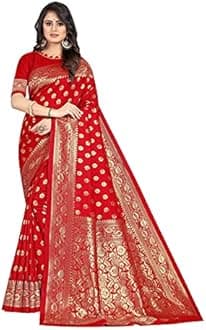 Sugathari Women Banarasi Sari Pure Kanjivaram Silk Saree Soft New Ladies 2023 Design Wear Pattu Sarees Latest Cotton Party Sari Collections with Blouse Piece for Wedding Sadi (PARI S-1