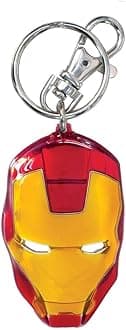 Men's Iron Man Classic Face Color Pewter Keyring