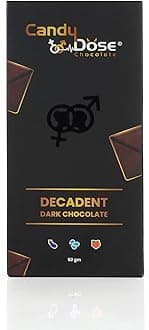 Candy Dose Chocolate Dark for Uplifting Mood Uplifting for Couples and Singles (1 Pack of 50gm (5 pack) Luxurious Flavour Ideal For Men & Women, Vegetarian And Gluten-Free Delights
