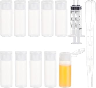 10 Pack 12ml Small Plastic Flip Cap Sample Bottle Empty Refillable Travel Bottles for Makeup Cosmetic Toiletries Product