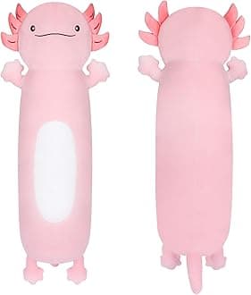 36" Giant Pink Axolotl Stuffed Animal, Cute Soft Long Axolotl Plush Large Body Pillow Big Squishy Plushies Toy, Gift for Kids, Boys, Birthdays