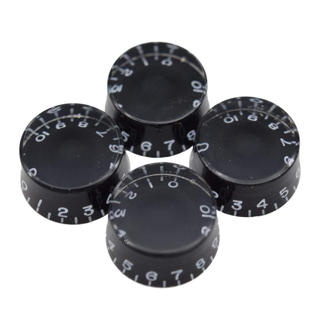 4pcs USA(Imperial) LP Guitar Speed Dial Knobs 24 Fine Splines Control Knobs for USA Les Paul/CTS Pots Black