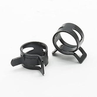 50Pcs Spring Band Clips 1/2" 12mm Air Hose Tube Water Pipe Fuel Hose Line Vacuum Hose Clamp, Fit 12.5-13mm OD (Black)