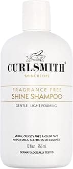 CURLSMITHShine Shampoo, Gentle, Sensitive, Fragrance Free Cleanser for All Curl and Hair Types, Vegan (12 fl oz)