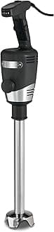 Commercial Big Stix Heavy Duty Stick Immersion Hand Held Blender, 14" Removable Shaft, 1 HP, 750 Watt, Variable Speed Motor, Professional Restaurant Grade, 15 Gal Capacity, 120V, 5-15P WSB55, Black/Silver