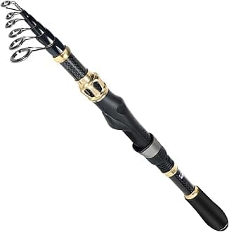 PLUSINNO Fishing Rod and Reel Combo,Fishing Pole,Telescopic Fishing Rod Kit with Spinning Reel, Telescopic Fishing Pole with Carrier Bag for Freshwater Saltwater