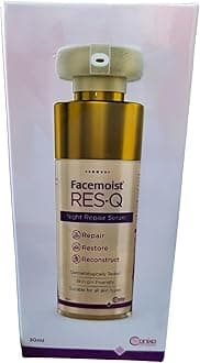 Blu Wave Facemoist RES-Q Night Repair Serum | Repair-Restore-Reconstruct | Dermatologically Tested | Skin Ph Friendly | Net Weight - 30 Ml | Pack Of (1)
