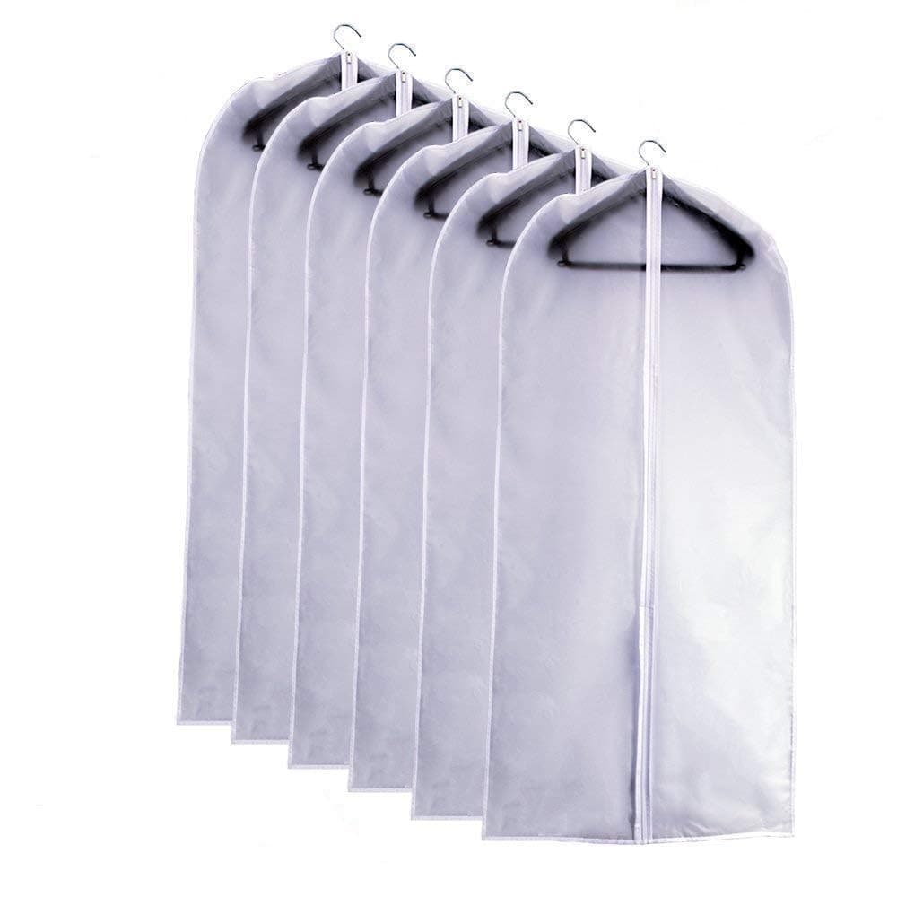 White dry cleaners plastic bags